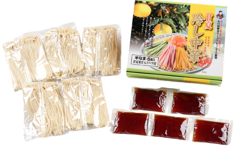 甘夏冷やし中華5食のパッケージ